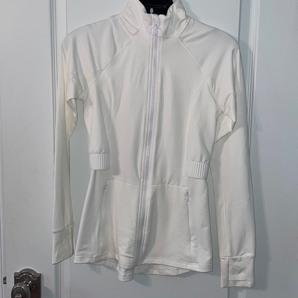 Fabletics white zip up